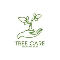 Tree Line logo, save tree logo vector,tree logo icon template vector