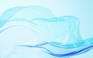 Flowing transparent cloth background, 3d rendering. photo