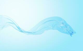 Flowing transparent cloth background, 3d rendering. photo