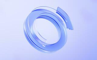 Abstract curve glass geometry background, 3d rendering. photo