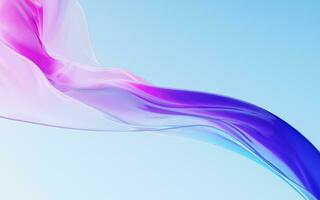 Flowing transparent cloth background, 3d rendering. photo