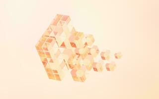 Abstract cube glass geometry background, 3d rendering. photo