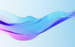 Flowing transparent cloth background, 3d rendering. photo