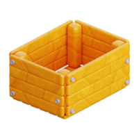 3D Crate Illustration png