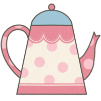 Cute sweet pink teapot png