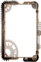 Steampunk Rand Rahmen png transparent Hintergrund ai generativ