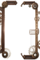 Steampunk Rand Rahmen png transparent Hintergrund ai generativ