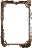 Steampunk Rand Rahmen png transparent Hintergrund ai generativ