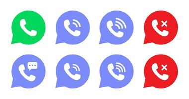 Call in speech bubble icon vector in flat style