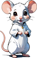 Cute Mouse Cartoon Sticker AI Generative png