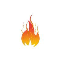 Fire flame vector illustration design template isolated on a white background.