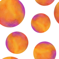 acuarela planetas mercurio, Venus, Marte, Júpiter antecedentes. brillante neón naranja y rosado globo, brillante pelotas. galaxia arte, universo espacio sin costura modelo para embalaje papel, telas, textil png