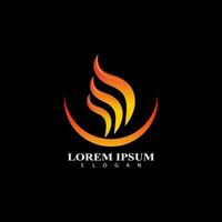 Fire logo or icon design. Vector illustration