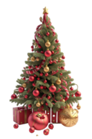 Navidad árbol, 3d, png acortar arte, ai-generado.