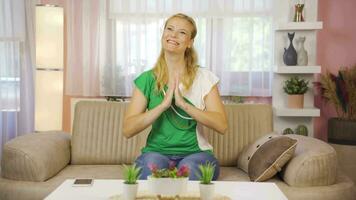 Portrait of woman feeling excited. video