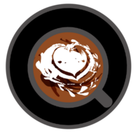 logo illustratie icoon kop van koffie espresso cappuccino met vlak wit had vorm ontwerp png