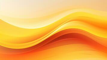 Orange and yellow abstract wave background AI Generative photo