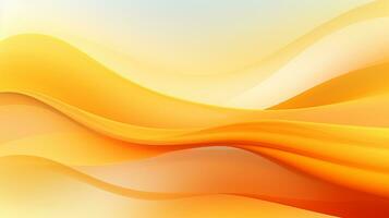 Orange and yellow abstract wave background AI Generative photo