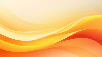 Orange and yellow abstract wave background AI Generative photo