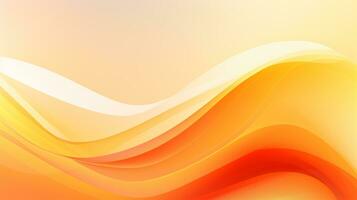 Orange and yellow abstract wave background AI Generative photo