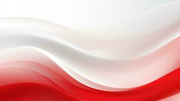 Red and white abstract wave background AI Generative photo