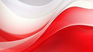 Red and white abstract wave background AI Generative photo