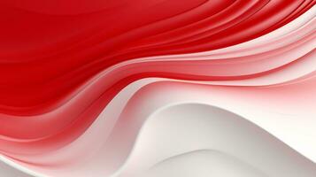 Red and white abstract wave background AI Generative photo