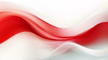 Red and white abstract wave background AI Generative photo