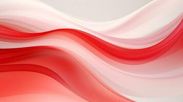 Red and white abstract wave background AI Generative photo