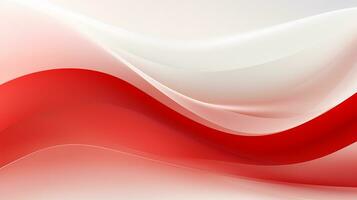 Red and white abstract wave background AI Generative photo