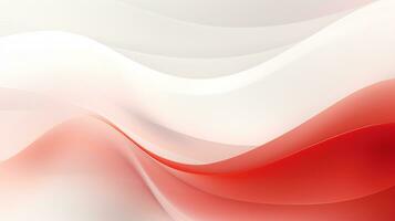 Red and white abstract wave background AI Generative photo