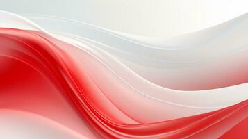 Red and white abstract wave background AI Generative photo