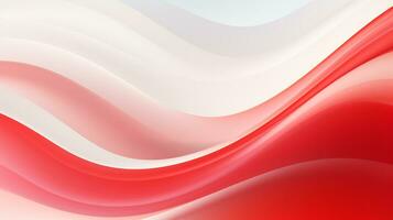 Red and white abstract wave background AI Generative photo