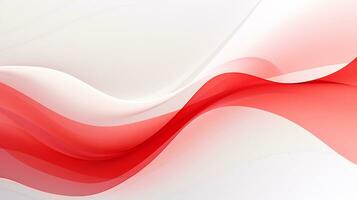 Red and white abstract wave background AI Generative photo