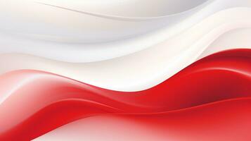 Red and white abstract wave background AI Generative photo