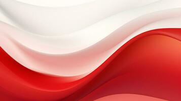 Red and white abstract wave background AI Generative photo