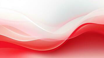 Red and white abstract wave background AI Generative photo