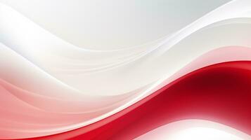 Red and white abstract wave background AI Generative photo