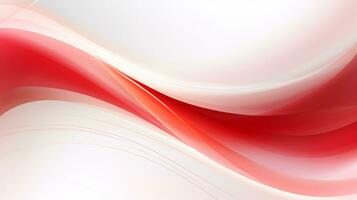 Red and white abstract wave background AI Generative photo