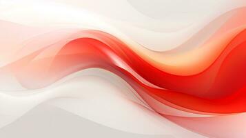 Red and white abstract wave background AI Generative photo