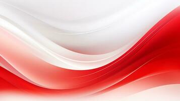 Red and white abstract wave background AI Generative photo