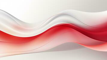 Red and white abstract wave background AI Generative photo