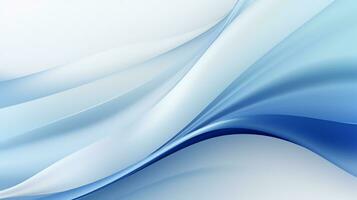 White and blue abstract wave background AI Generative photo