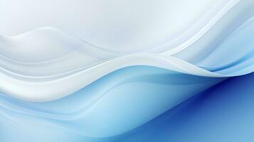 White and blue abstract wave background AI Generative photo