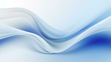 White and blue abstract wave background AI Generative photo