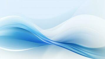 White and blue abstract wave background AI Generative photo