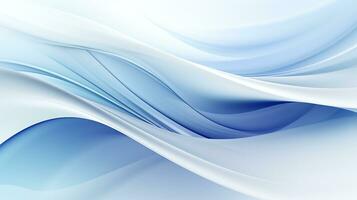 White and blue abstract wave background AI Generative photo