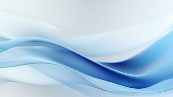 White and blue abstract wave background AI Generative photo