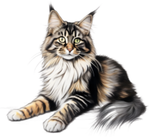 A Main Coon cat. AI-Generated. png