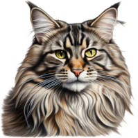 un' principale coon gatto. ai-generato. png